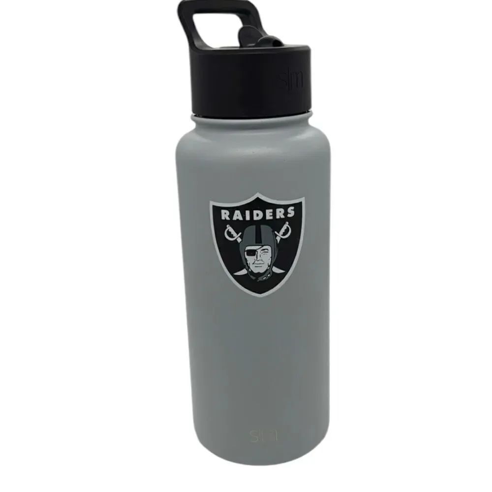Simple Modern NFL Raiders Water Thermos with Straw 32 oz